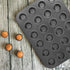 Muffin Pans, 24 Cups Nonstick Steel Cupcake Pan Muffin Baking Pan Bakeware Muffin Tin Black Cupcake Tray Mini Muffin Tins for Baking by Cyrank