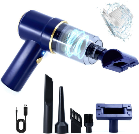ELI Productions Handheld Vacuum Cordless, 120W Multi-Nozzles Pet Vacuum Cleaner with LED Light