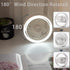 Small Desk Fan - Ultra Quiet USB Fan, Portable 3000mAh Rechargeable Battery Operate, High Power with Ambient Light