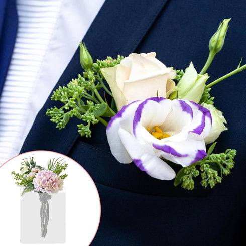 30Pcs Pocket Boutonniere Plastic Sleeve, Clear Holders for Art Flower Holders and Boutonniere Supplies