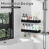 Wisfame 5 2 Pack Adhesive Shower Caddy,Rustproof Shower Shelve with Large Capacity,Quick-Dry Metal Bathroom Shelves