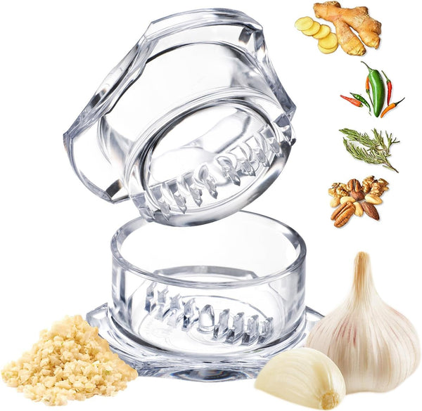 Nextrend Garlic Twister 4th Generation, 3-5 Clove Capacity, Dishwasher-safe, BPA-Free, Clear