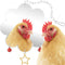 Chicken Mirror Toy for Coop Hens Chicks Hanging Accessories with Bell