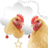Chicken Mirror Toy for Coop Hens Chicks Hanging Accessories with Bell