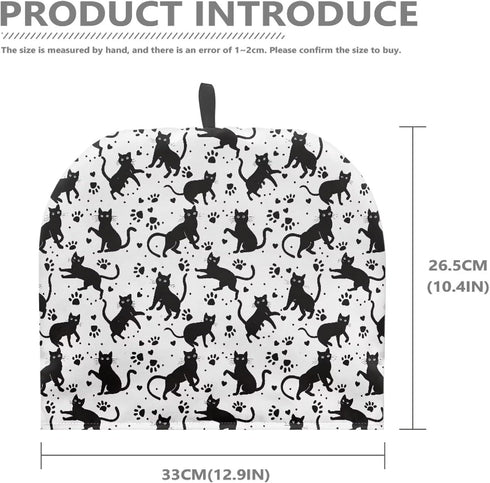 Black Cat Tea Pot Cozy, Lightweight Teapot Cosy Cover, Tea Kettle Cover for Breakfast Coffee Pot in Kitchen