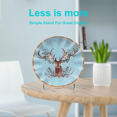 60-Degree Angle Acrylic Plate Stand, 4.5 Inch 5 PC Clear Display Easel for Tablets, 4.5" H x 4.5" W x 3.5" D