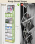 MISSLO Full Clear PVC Over the Door Organizer, Hanging Closet Storage with 5 Large Pockets for Bathroom & Bedroom
