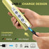 YUSWKO Champagne Gold Handheld Milk Frother Wand - Rechargeable Electric Whisk with 3 Heads, 3 Speeds for Drinks