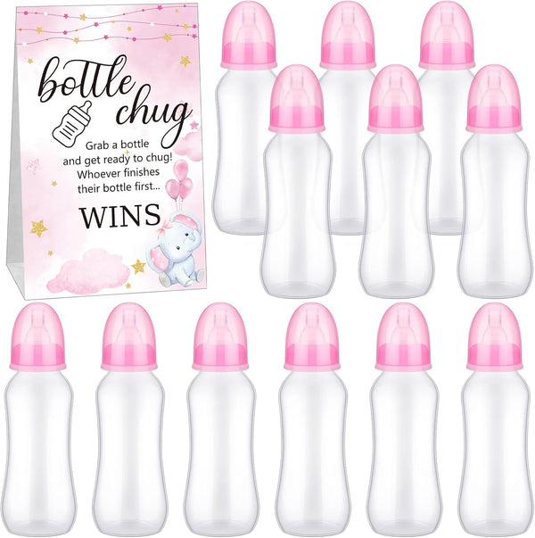 TrelaCo Cool Baby Shower Games Sets 12 Pcs Bottles with 1 Bottle Chug