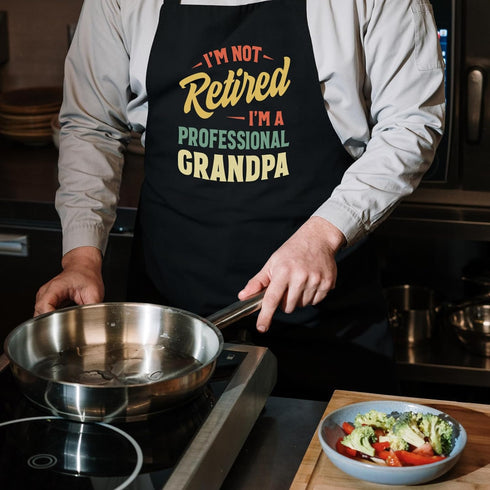 Funny Aprons for Men with Pockets, Adjustable Mens Apron for Grilling Cooking BBQ, Gifts for Fathers Day Christmas
