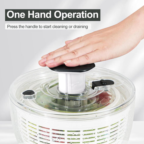 3.8 Smile mom Salad Spinner Small Lettuce Spinner Kitchen Gadgets Vegetable Washer, High Efficiency for Home Kitchen