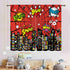 Superhero City Curtains for Kids - Red Spider Web Cityscape Blackout Window Curtains for Baby Room, 2 Panel Sets