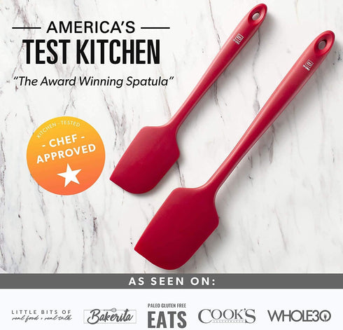 DI ORO Large Silicone Spatula, 600ºF Heat-Resistant, Seamless Design, Pro-Grade Non-Stick Silicone Rubber with