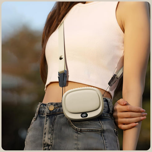 Portable Neck Fan, Handheld Mini Fan, USB Rechargeable with 5 Speed Adjustable for Home Outdoor