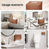 QUISBE (Brown-1 Pack) Disposable Hand Towel Box Cover Compatible with Kleenex Disposable Paper Hand Towels, Leather