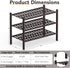 3 Closet,Hallway,Entryway,Small 27"x12"x21" Haddockway Large Tier Bamboo Shoe Rack Storage Organizer, Multifunctional