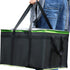 2 Pack XXXL-Large Insulated Grocery Shopping Bags, Green, Reusable Bag,Thermal Zipper,Collapsible,Tote,Cooler,Food Transport