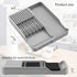 Knife Holder, In Drawer Knife Block Holder with Expandable Cutlery Tray Kitchen Drawer Organizer Insert-Holds 11 Knives for Save Space & Kitchen Safety (Drawer knife holder, Plastic) by Mulikeer