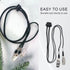 ASTRQLE 3pcs Black Adjustable Napkin Holders Lanyard Neck Strap Chain Clip Adjustable Napkin Bib Towel Clips
