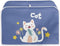 Cat Flower Print Toaster Cover 2 Slice Wide Slot, Lightweight Washable Dust Protection Appliance Bag Bread Maker Cover,
