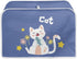 Cat Flower Print Toaster Cover 2 Slice Wide Slot, Lightweight Washable Dust Protection Appliance Bag Bread Maker Cover,