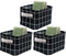 AARAINBOW 3 Packs Storage Basket Bins, Canvas Mini Storage Cubes for Makeup, Toys, Books (3 Black)