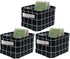 AARAINBOW 3 Packs Storage Basket Bins, Canvas Mini Storage Cubes for Makeup, Toys, Books (3 Black)