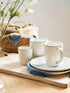 16 oz,Ceramic Set, 3.8 inch, Set 4, LE TAUCI Coffee Mugs Mug Embossment Cups for Latte, Hot Tea, Cappuccino, Mocha