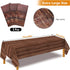 Irenare 3 Pieces Wood Grain Tablecloths, Rustic Plastic Covers for Barbecue Fall Western Themed Birthday Party, 54 x