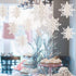 Winter Wonderland Frozen Party Decorations, 12pcs Hanging 3D Paper Snowflakes and Snowflake Garland for Christmas