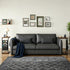 Vovonusy ET-P-BR1 Wood Pedestal Small TV Trays for Eating, C Shaped End Table Storage Bag, Sofa Side Table Couch Desk