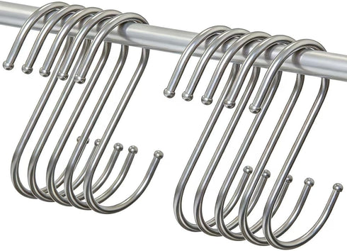 LOYMR 30 Pack 2.7 inches S Shape Hooks Heavy-Duty Metal Hanging Hooks Apply