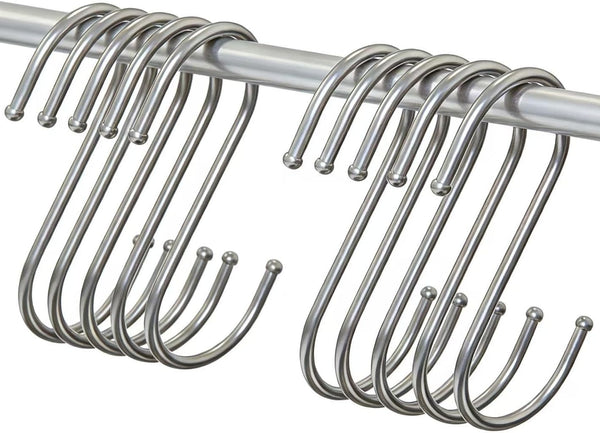 LOYMR 30 Pack 2.7 inches S Shape Hooks Heavy-Duty Metal Hanging Hooks Apply