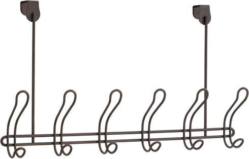 iDesign Classico Collection Door Hook Rack – Satin OTD 6 Hook