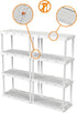 Gracious Living 4 Shelf Knect-A-Shelf Solid Light Duty Storage Unit - 12 x 24 x 48 Organizer for Home, Garage, Basement