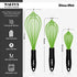 Walfos Silicone Whisk, Rubber Whisks for Cooking, Baking (11, 9, 8.5 inch) - Heat Resistant Kitchen Whisks for