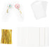 Dycica 300PCS Cake Pop Sticks, Cellophane Treat Bags & Twist Ties, Candy Wrapping Kit for Parties
