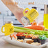 Yellow Salt and Pepper Shakers Set - Glass Salt and Pepper Set for Cooking Table, RV, BBQ, Easy to Clean & Refill -