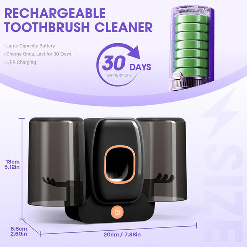 3 1 2 4 LXIANGN in Toothbrush Cleaner Holders,Rechargeable Wall Mounted Toothbrush Holder Toothpaste Dispenser
