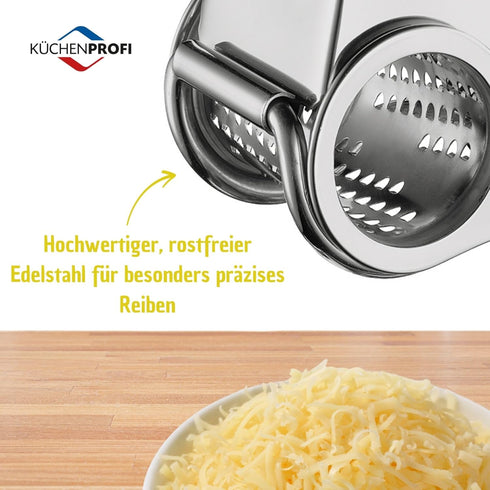 Stainless Steel Single Drum Rotary Cheese Grater, Durable Grater for Chocolate and Nuts