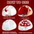 8PCS 3D Mushroom Honeycomb Decor Mushroom Shaped Tissue Paper Pom Decorations for Jungle Wonderland Themed Birthday