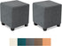 NeColorLife Small Ottoman Covers for Square Stools, Stretch Jacquard Soft Knitted Slipcovers