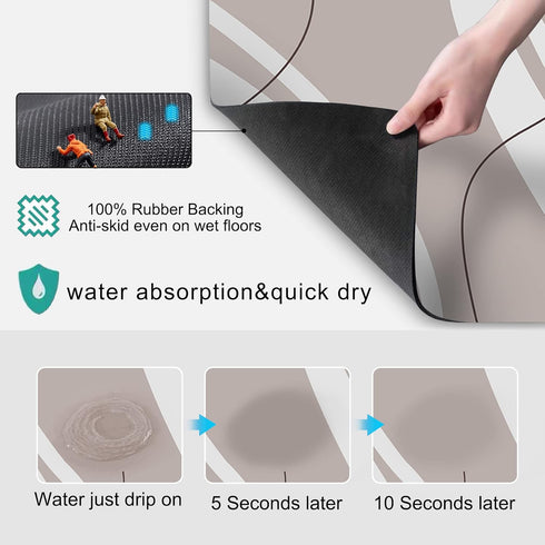 Mat,Counter Golener Bar Mat Spill Protector Absorbent Coffee Maker Spill Mat Under Espresso Maker rug,Heat Resistant