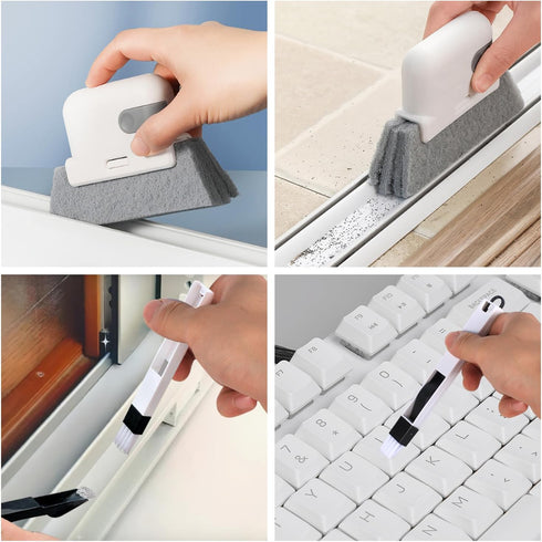 SzGnays 13pcs 2 1 Household Cleaning Tools in Groove Cleaning Brush Window Track Cleaning Tools Hard Bristle Crevice