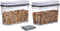 FreshKeeper Food Dispenser Set, Airtight Food Storage Container with Lid 1.5L,2PCS BPA-FREE