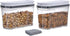 FreshKeeper Food Dispenser Set, Airtight Food Storage Container with Lid 1.5L,2PCS BPA-FREE