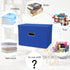 STOREONE 3 Pcs Fabric Storage Cube Bins, Foldable Organizer Container with Lids and Metal Handles for Home