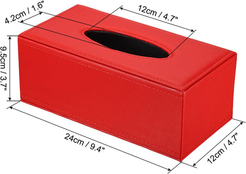 9.4x4.7x3.7" Countertop PATIKIL Tissue Box Cover, PVC Leather Rectangle Waterproof Napkin Paper Towel Dispenser Holder