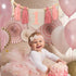 1st 1 Boho Pink Handmade Birthday High Chair Banner First Highchair Banner For Baby Girls Wild One Wall Hangings Wood