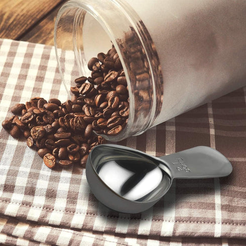 18/8 Stainless Steel Coffee Measuring Spoon, 2 Tablespoon Short Handle Scoop for Ground Coffee, Tea, Sugar, Flour (30ml)